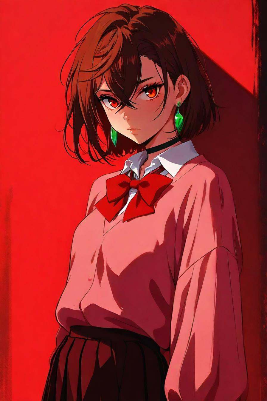 ayasemomo,  hair between eyes,  crossed bangs on Tensor.Art