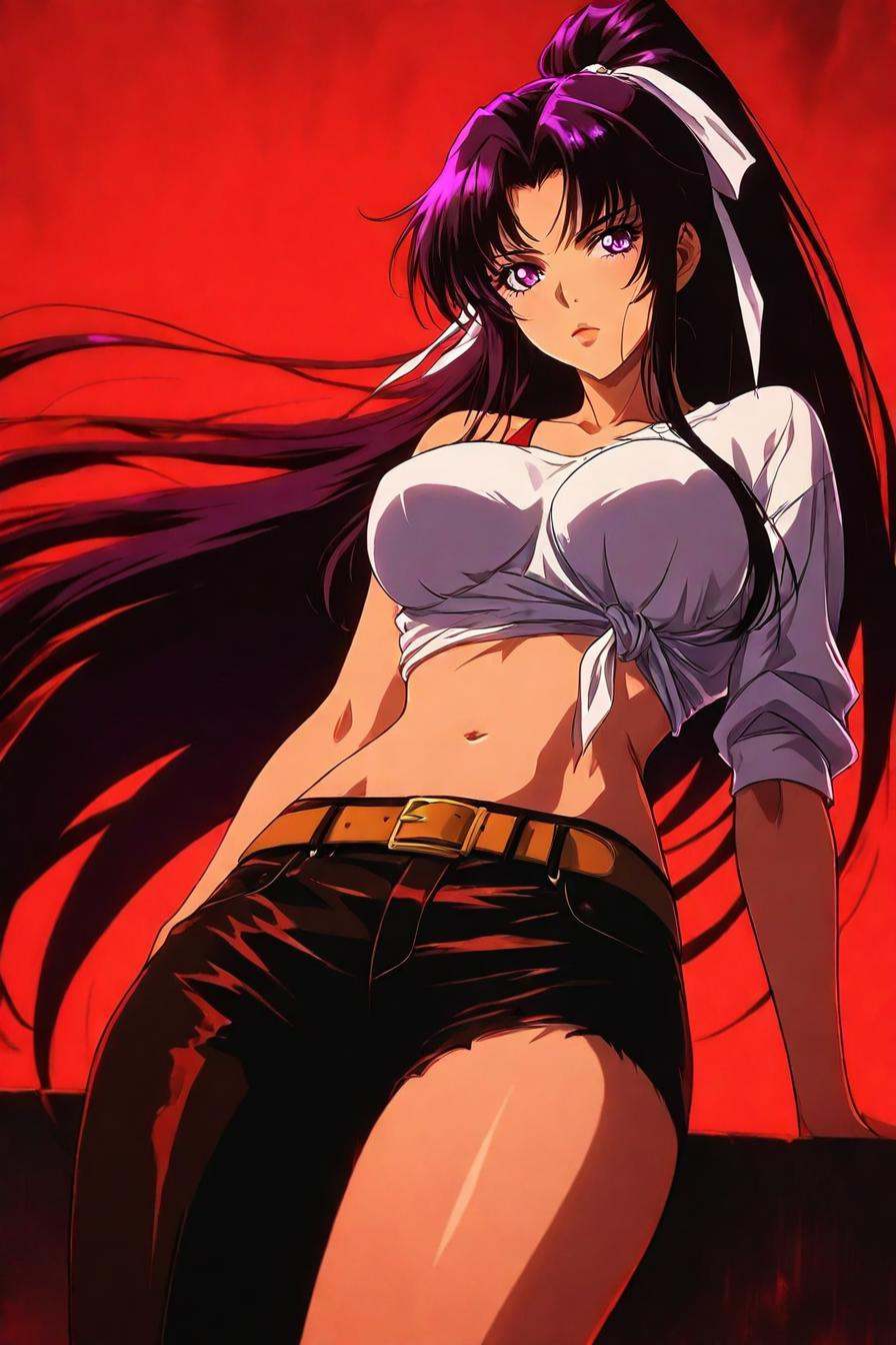 looking at the viewer,  asymmetrical clothes,  navel on Tensor.Art