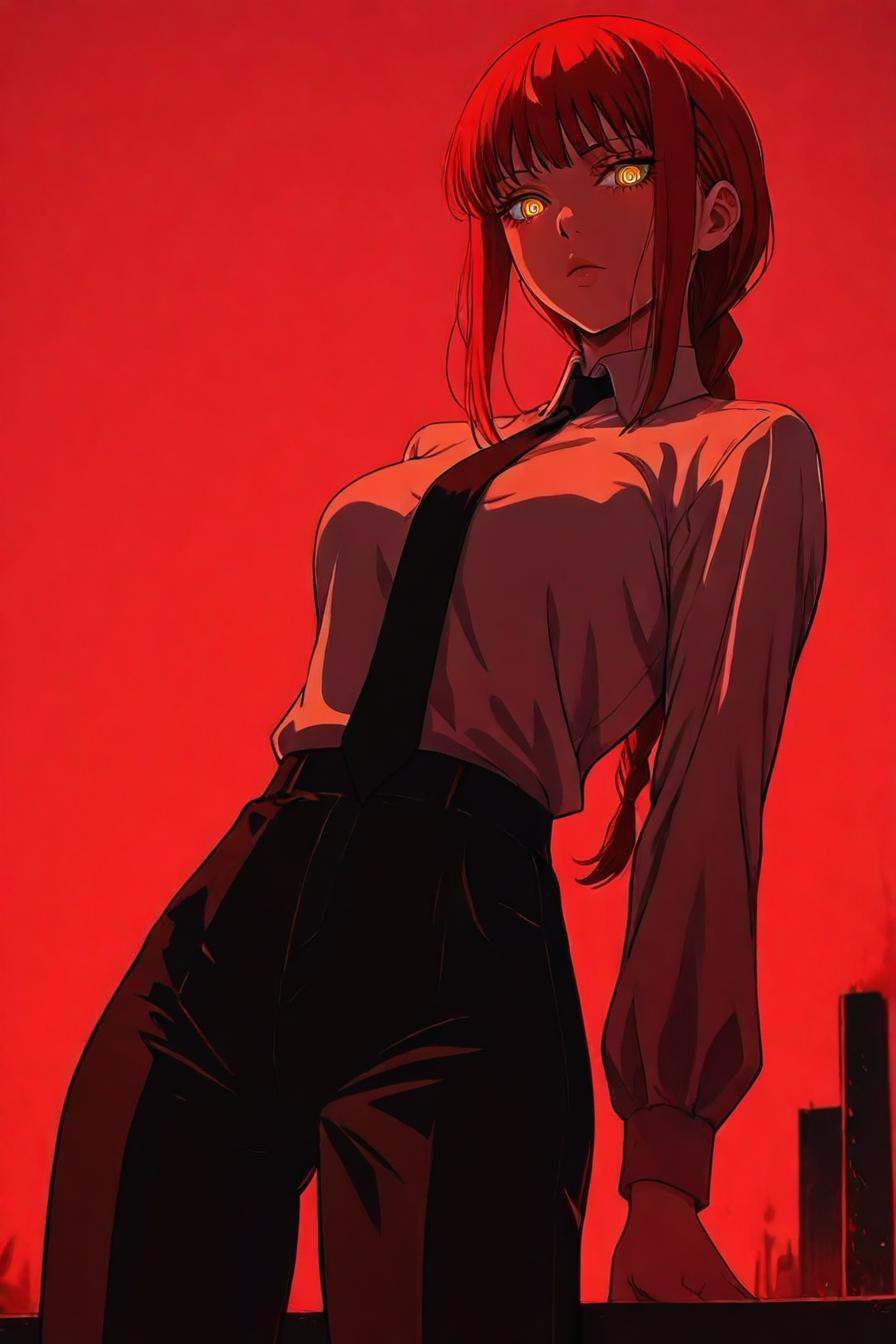 makima,  red hair,  long hair on Tensor.Art