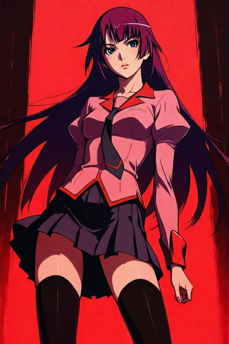 hitagi senjougahara,  bangs,  long hair on Tensor.Art