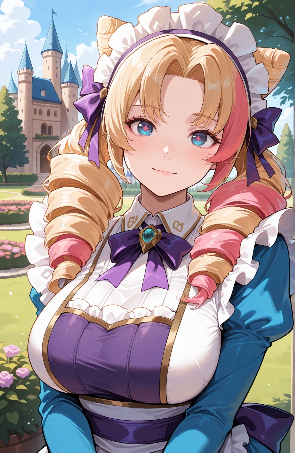 1girl,  blonde hair,  bow on Tensor.Art