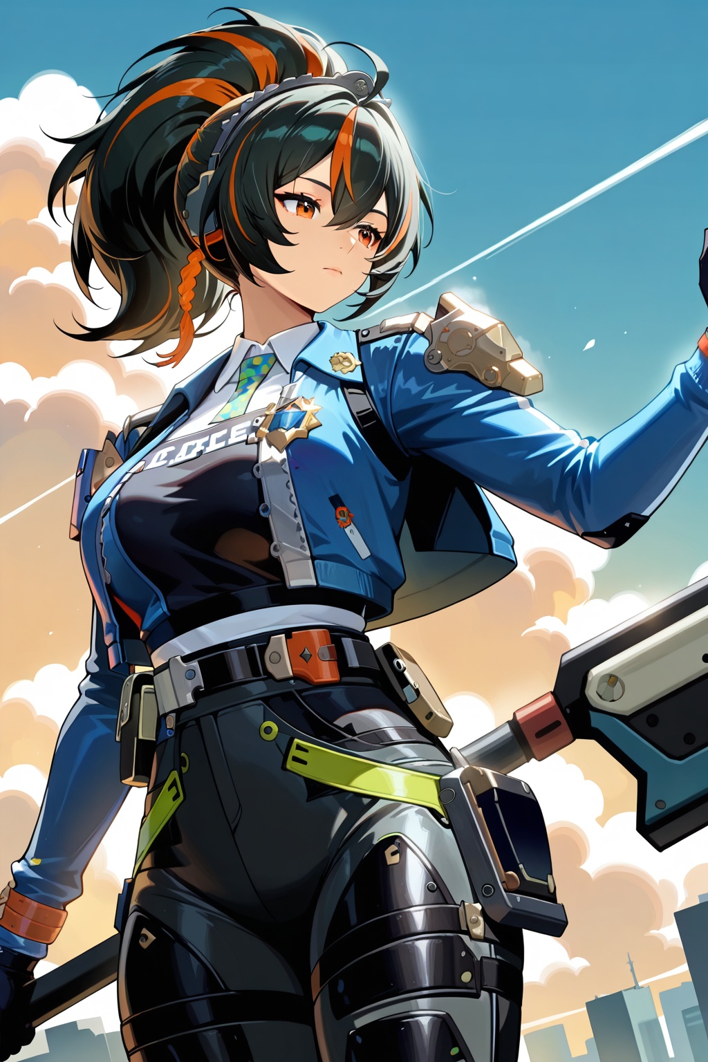 1girl,  solo,  Zhu Yuan/(zenless zone zero/) on Tensor.Art