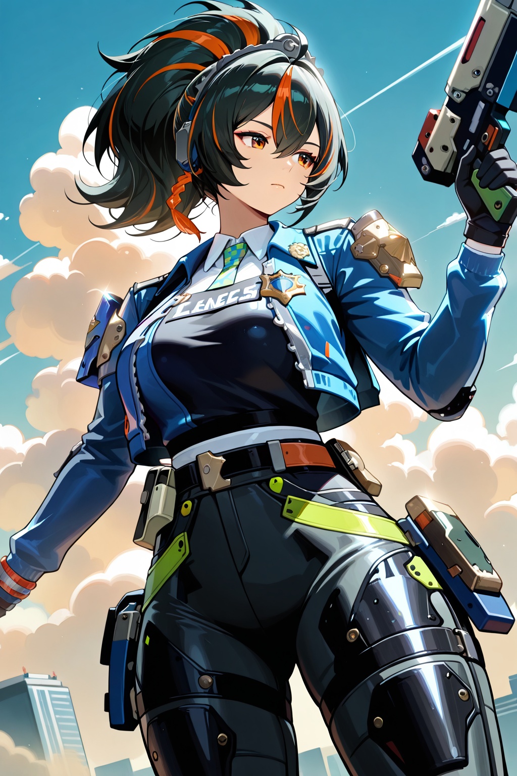1girl,  solo,  Zhu Yuan/(zenless zone zero/) on Tensor.Art