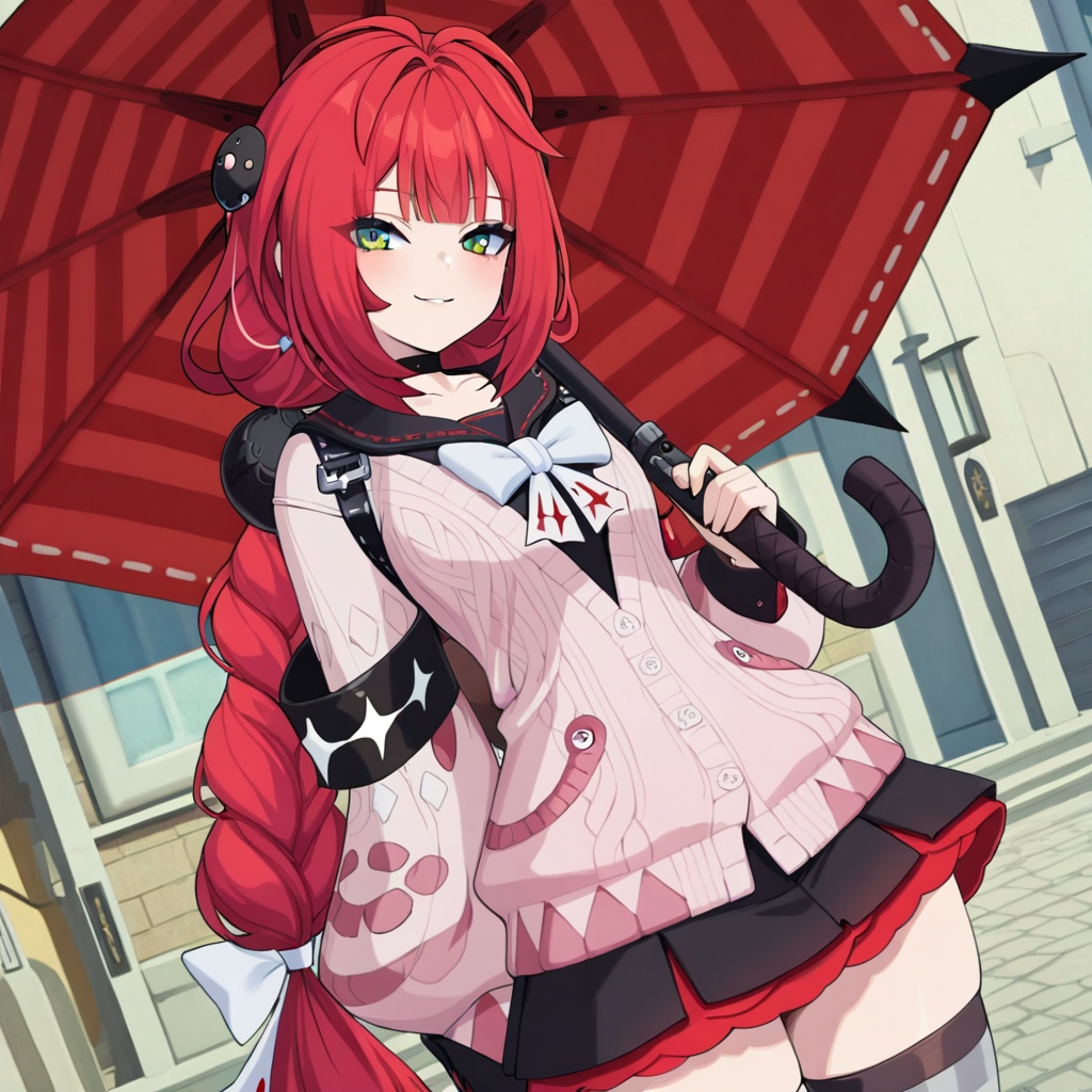 Ukinami yuzuha (Zenless Zone Zero),  red hair,  very long hair on Tensor.Art