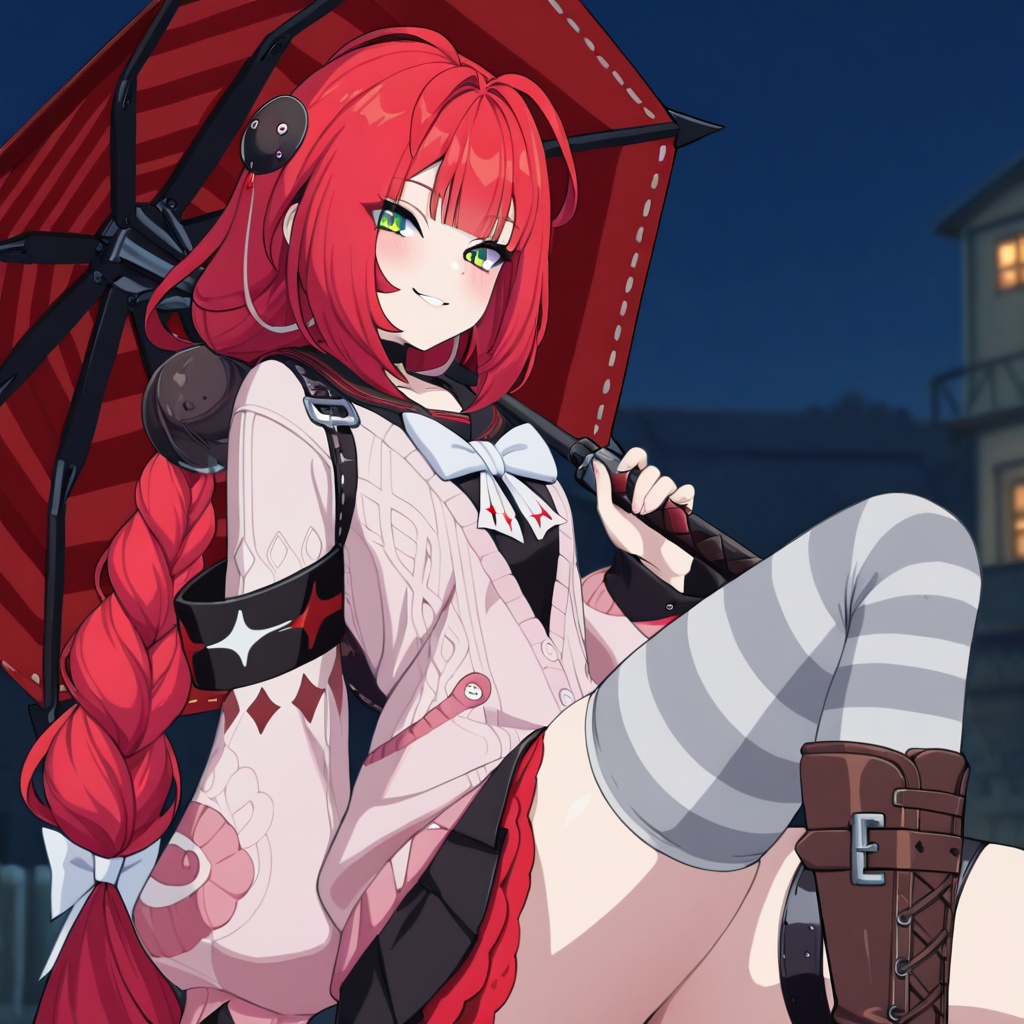 Ukinami yuzuha (Zenless Zone Zero),  red hair,  very long hair on Tensor.Art