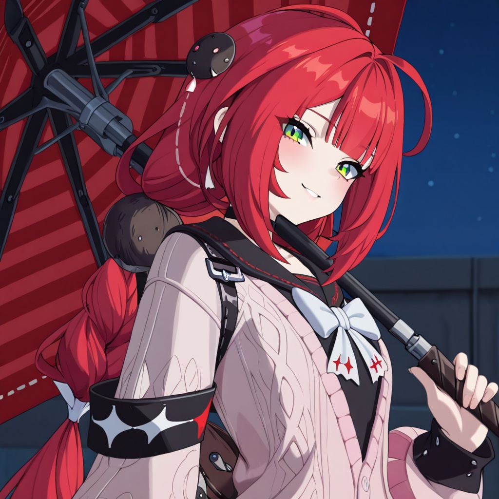 Ukinami yuzuha (Zenless Zone Zero),  red hair,  very long hair on Tensor.Art