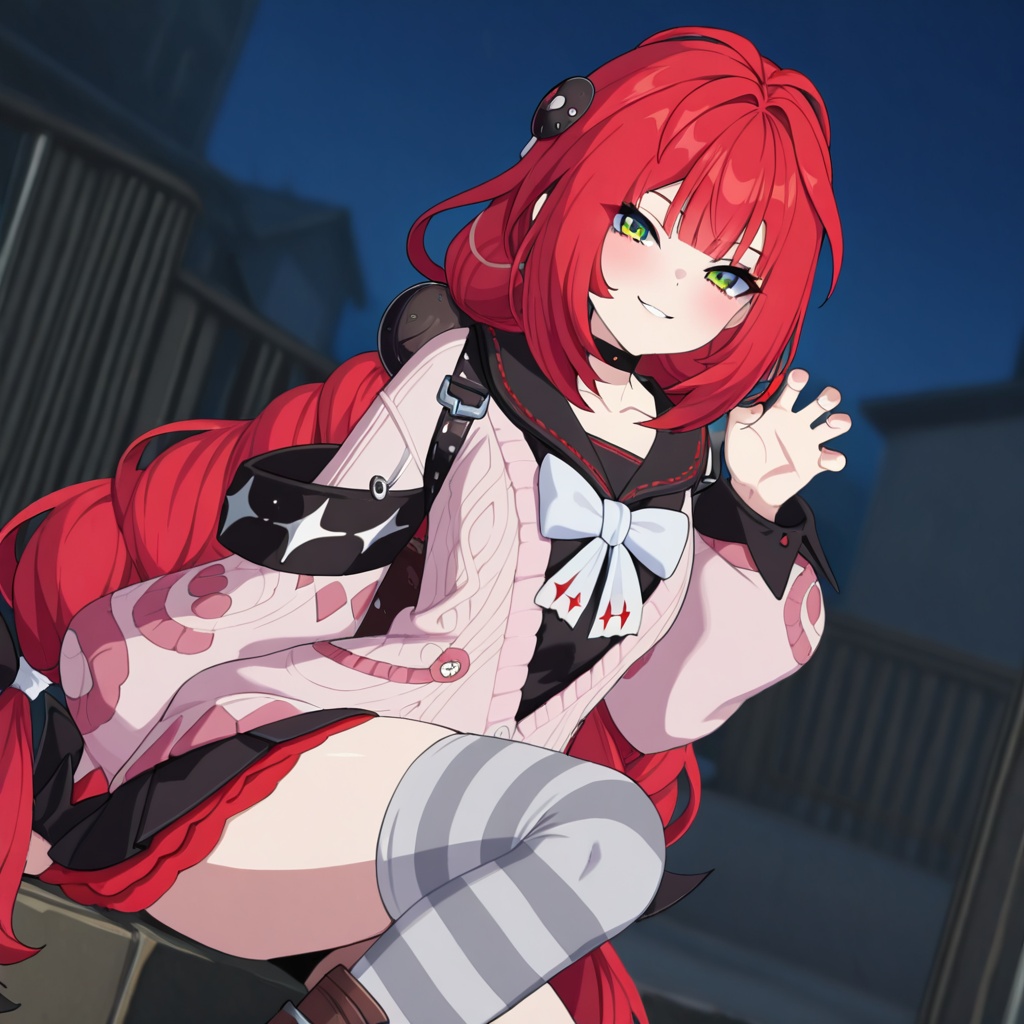 Ukinami yuzuha (Zenless Zone Zero),  red hair,  very long hair on Tensor.Art