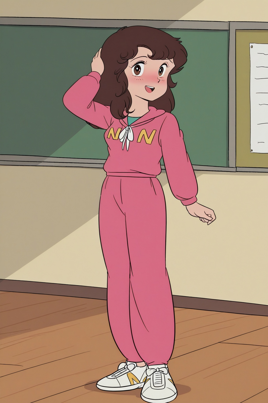 sensei,  1girl,  long brown hair on Tensor.Art