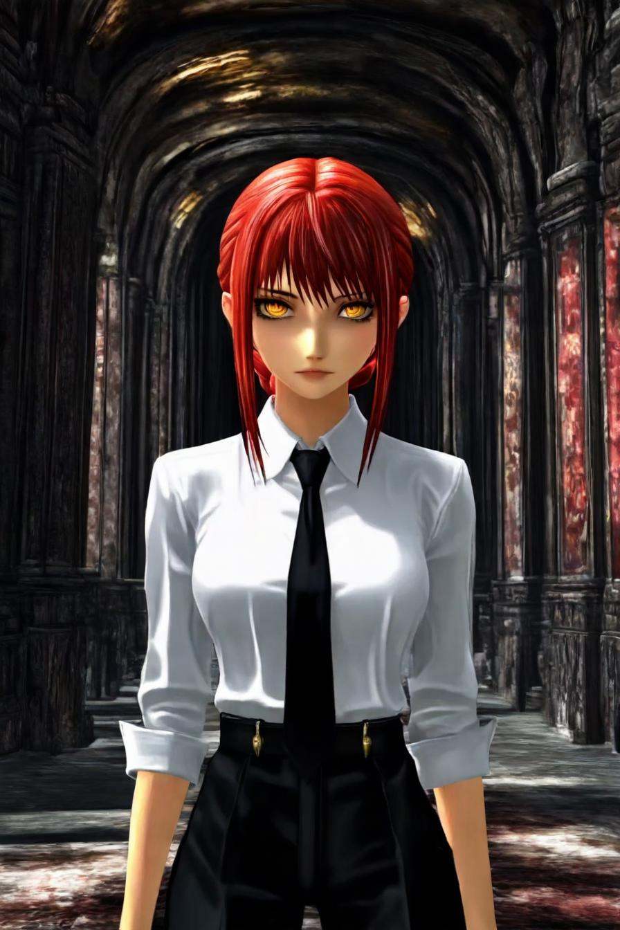 makima,  red hair,  long hair on Tensor.Art
