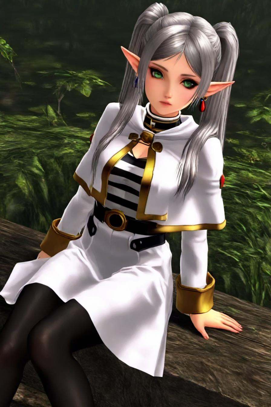 long hair,  twintails,  green eyes on Tensor.Art