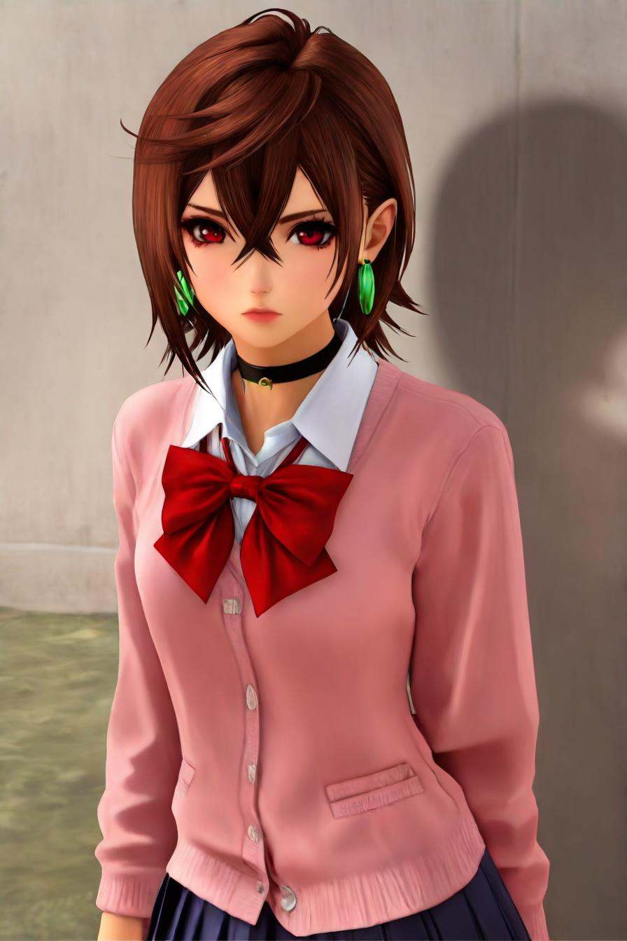 ayasemomo,  hair between eyes,  crossed bangs on Tensor.Art