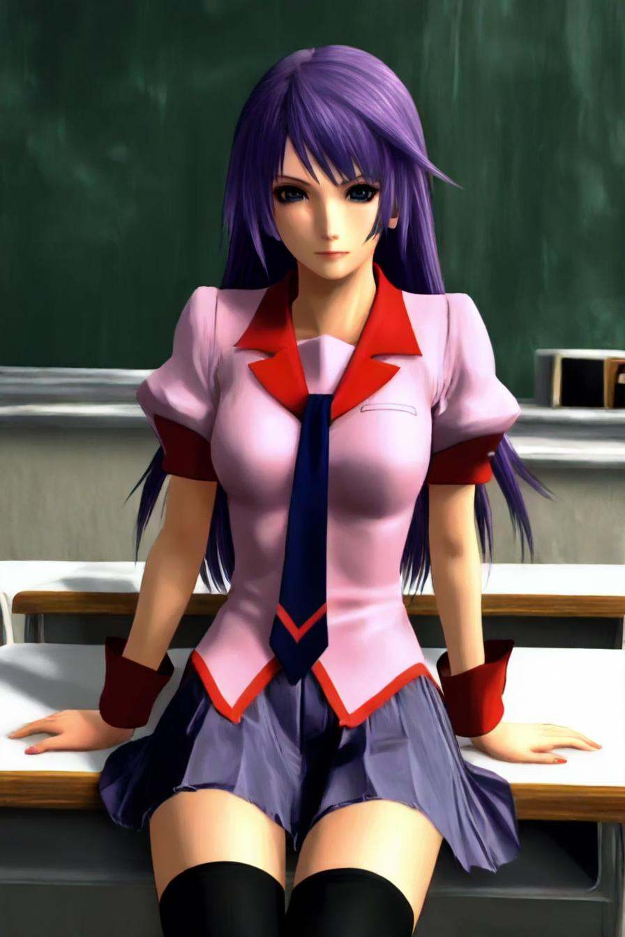 hitagi senjougahara,  bangs,  long hair on Tensor.Art