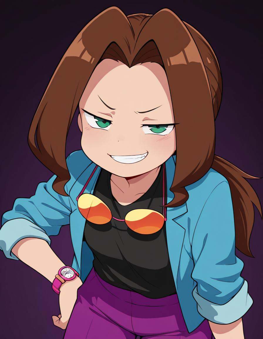 medabotssamantha,  brown hair,  long hair on Tensor.Art