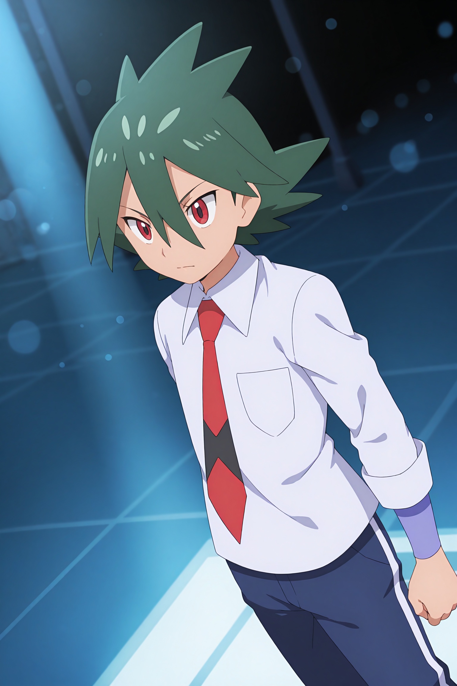 A teenage boy,  Rinto from Pokémon Journeys,  slim build on Tensor.Art