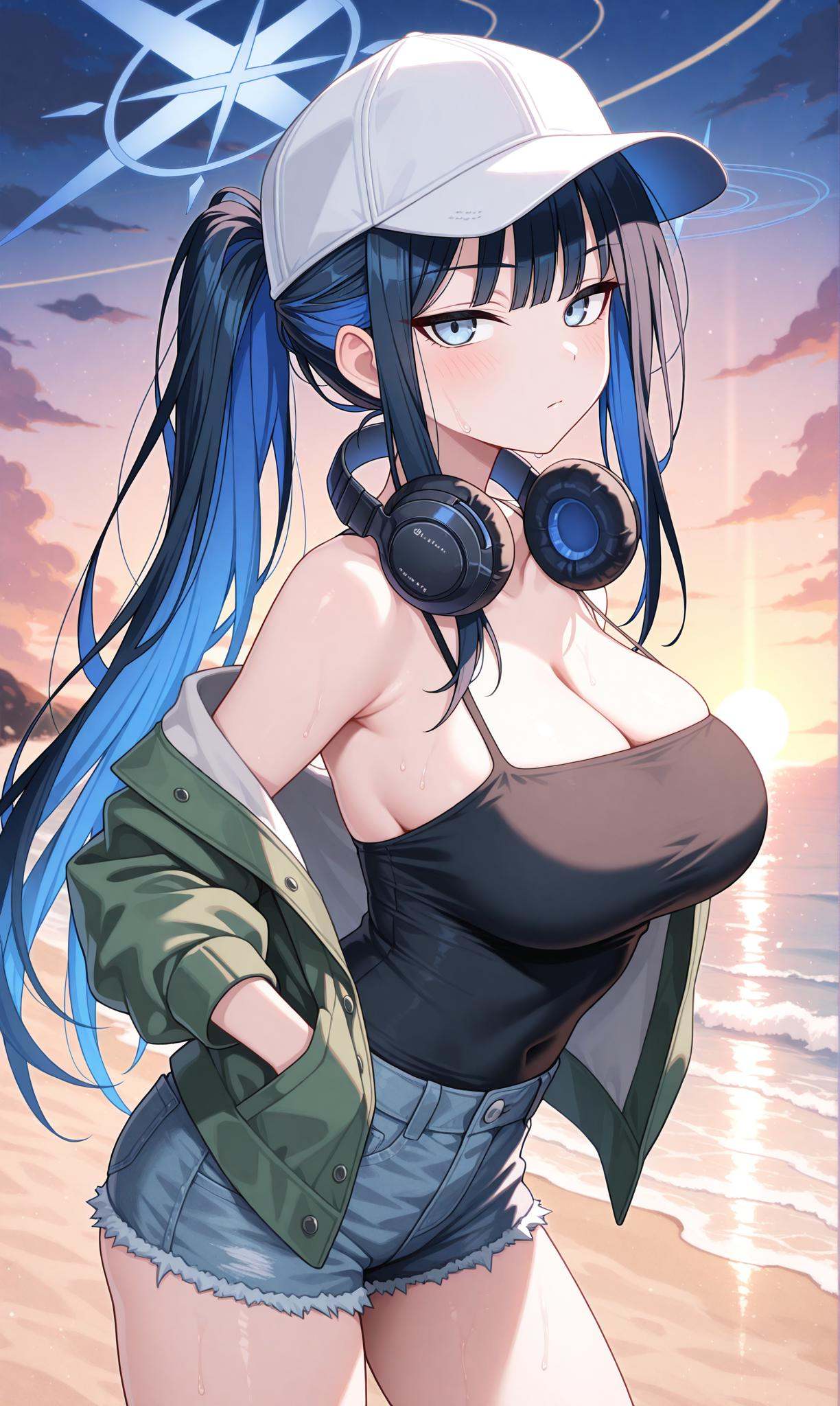 saori (blue archive),  blue eyes,  halo on Tensor.Art
