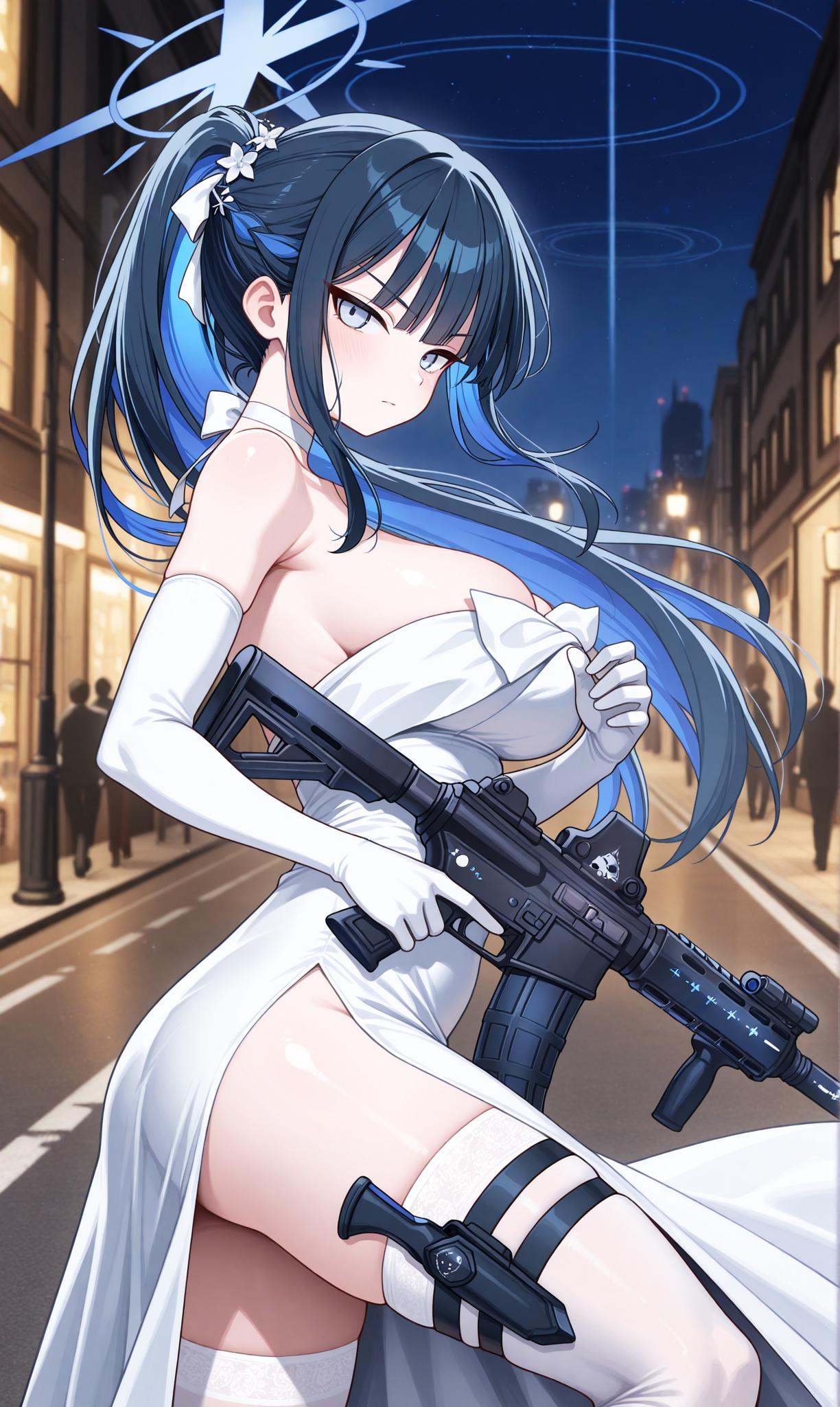 saori (blue archive),  blue eyes,  halo on Tensor.Art
