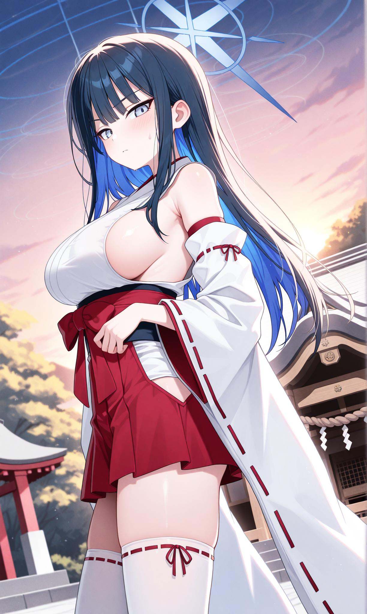 saori (blue archive),  blue eyes,  halo on Tensor.Art