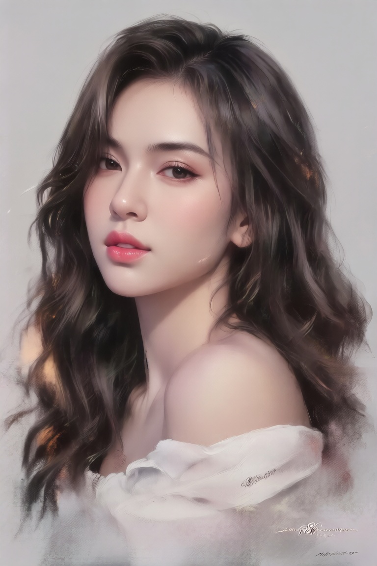 Digital art,  beautiful decorative painting,  profile portrait on Tensor.Art