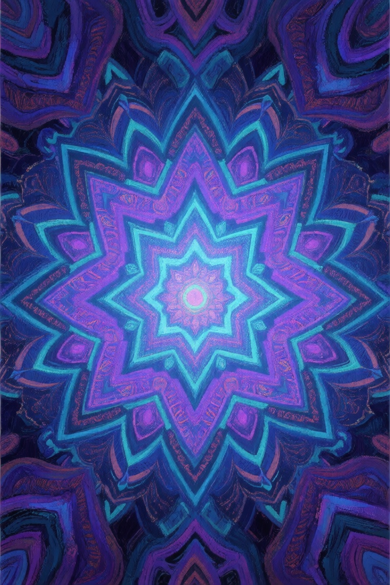 A digital painting that continuously generates new,  unique patterns based on ambient sound,  a living masterpiece.. on Te...