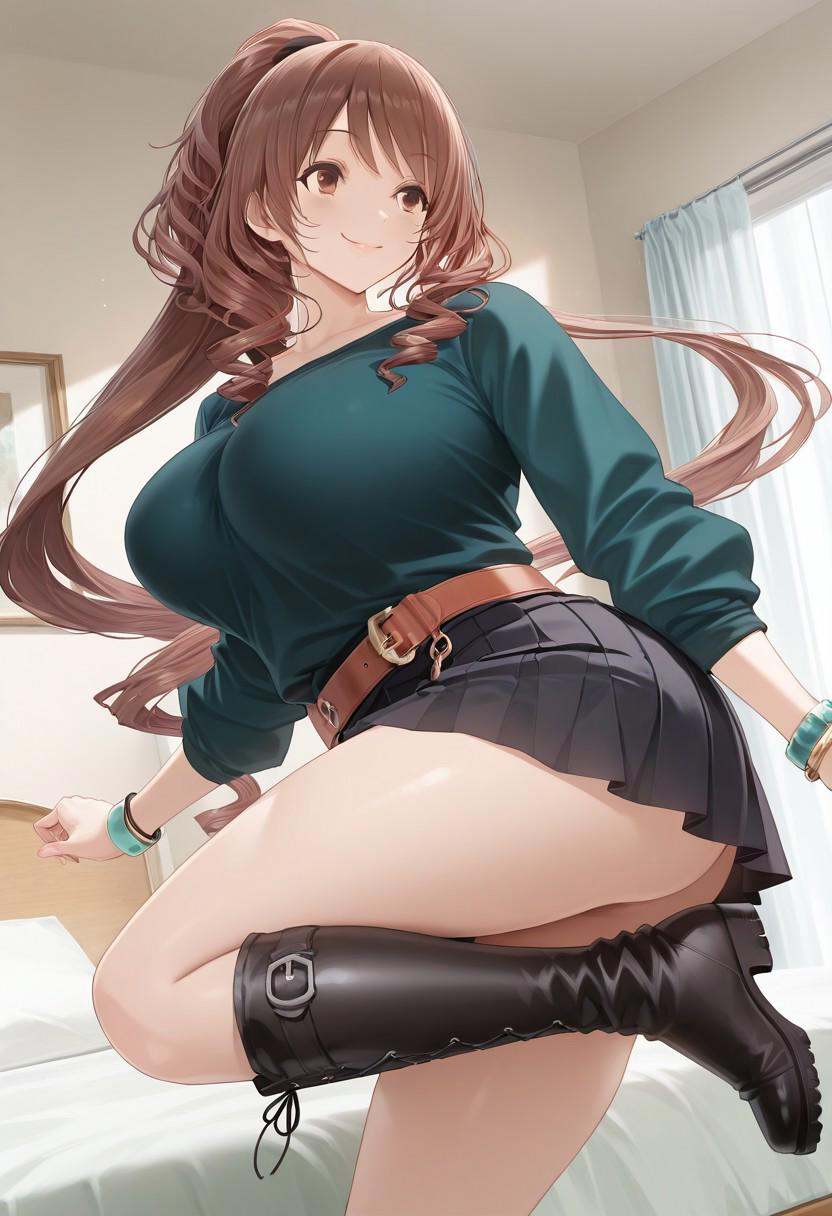 1girl,  brown hair,  long hair on Tensor.Art