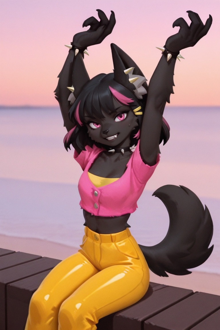 1girl,  fnwolfgirl,  anthro wolf girl on Tensor.Art