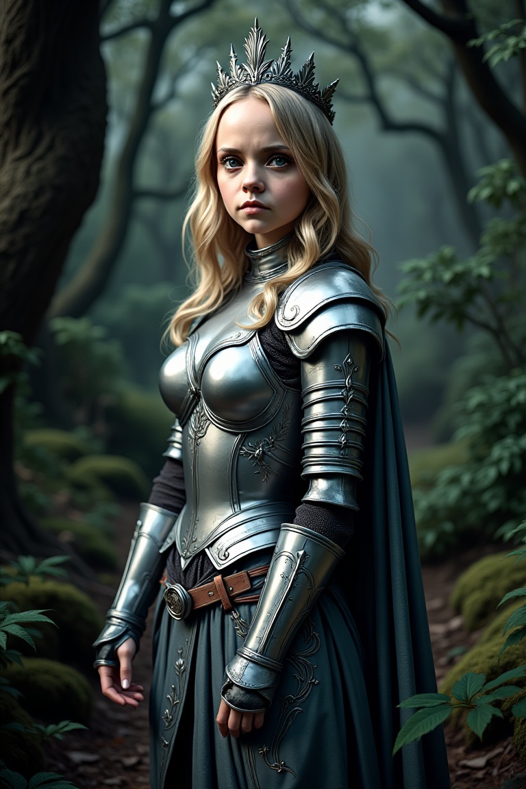 A young,  light-skinned woman,  likely in her late teens or early twenties on Tensor.Art