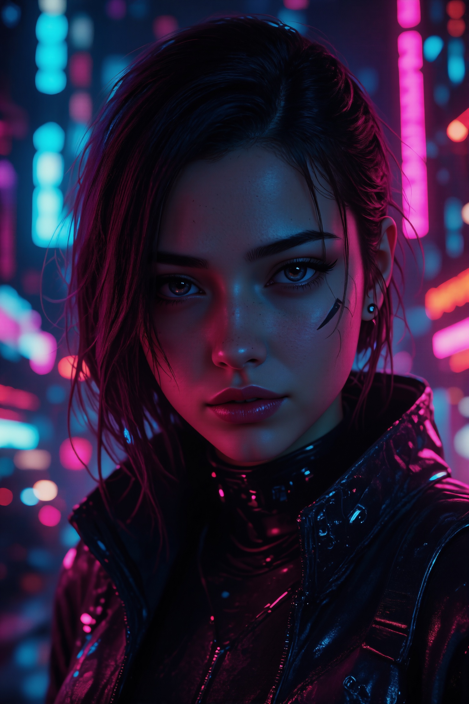 1girl,  cyberpunk girl,  hyper-realistic on Tensor.Art