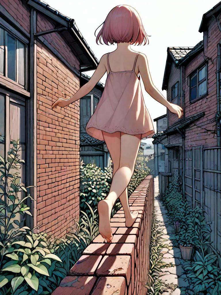 wallwalking,  1girl,  solo on Tensor.Art