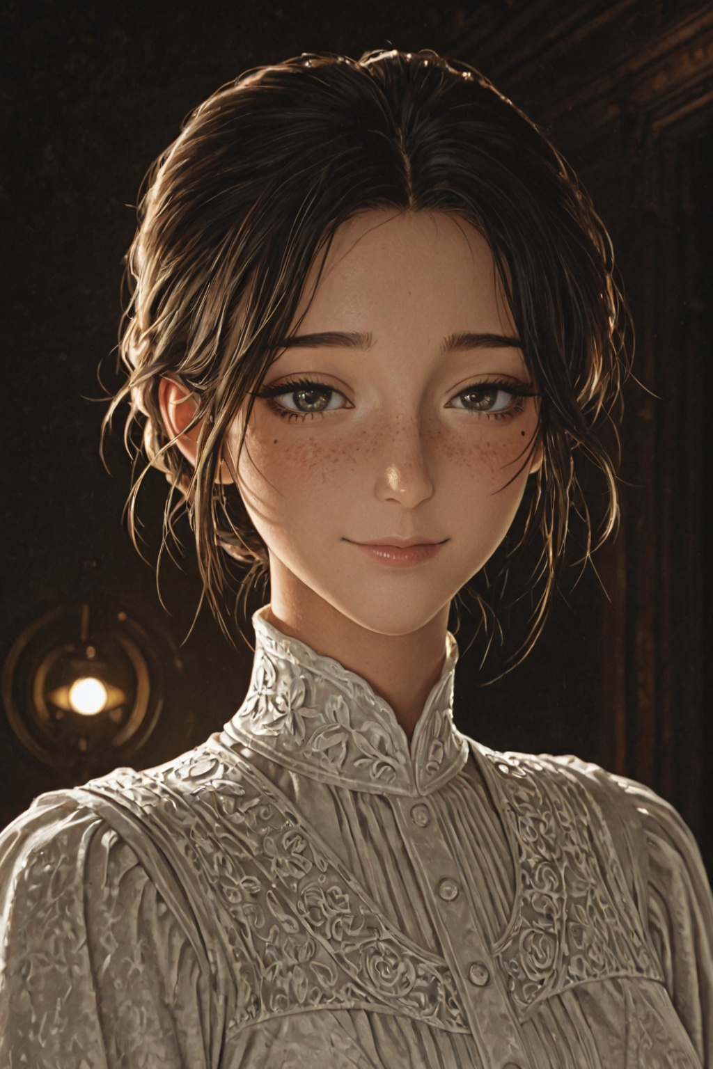 1girl,  solo,  faint smile on Tensor.Art