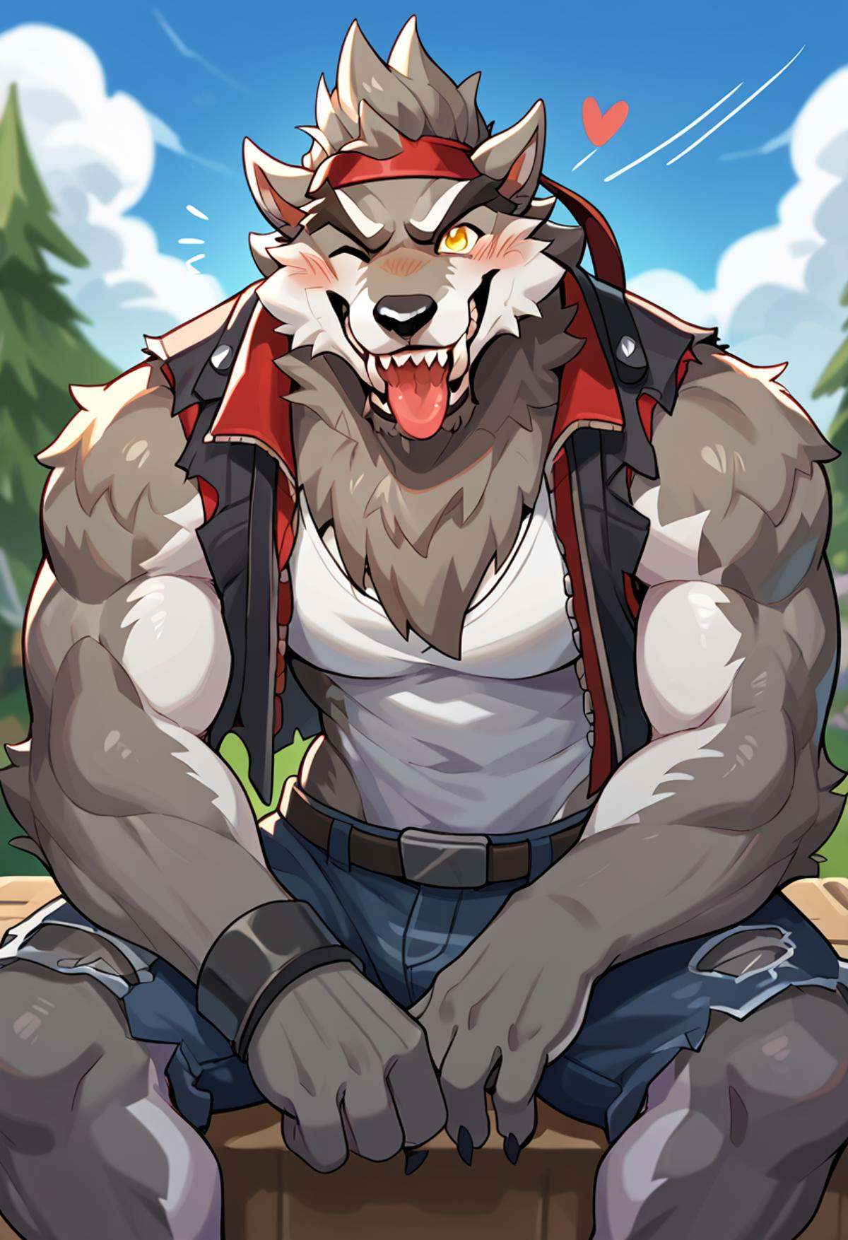 solo,  furry,  anthro on Tensor.Art