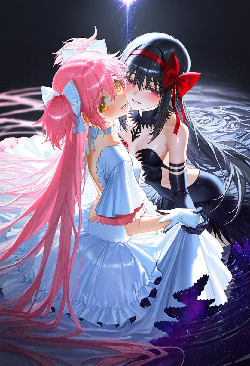 2girls,  multiple girls,  akemi homura on Tensor.Art