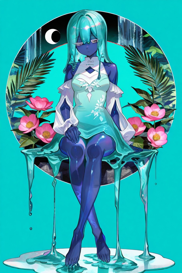 slime girl,  artist:[yunouou10|sakoku \(oyatsu3ji \)|yoneyama mai|fuzichoco],  1girl on Tensor.Art