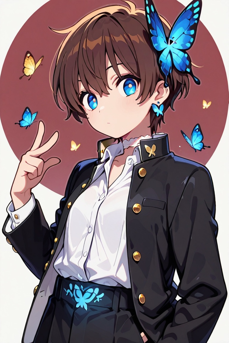 kiyoka_kun,  Shiny brown hair,  Very short hair on Tensor.Art