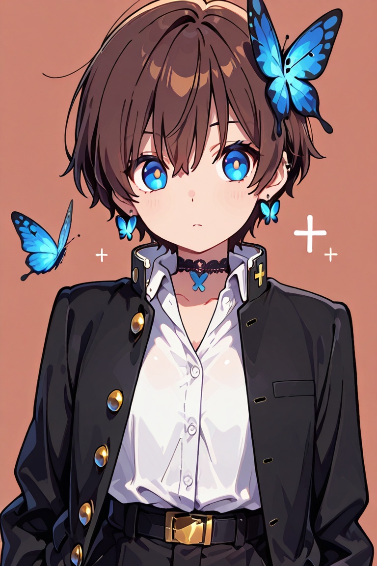 kiyoka_kun,  Shiny brown hair,  Very short hair on Tensor.Art