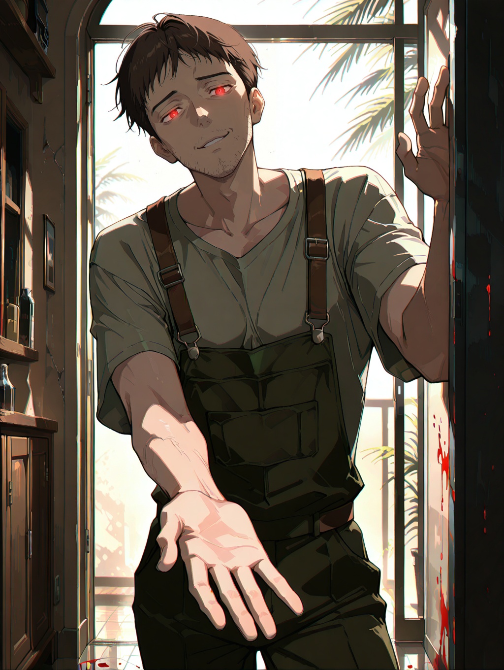 Anime screencap,  serial killer,  1boy on Tensor.Art