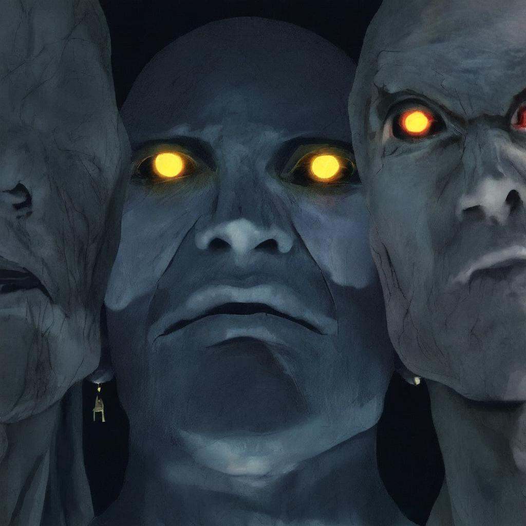 anime artwork of In perfect eye style a photo of a Glowing sclera eyes of a group of zombie walkers people with glowing ye...