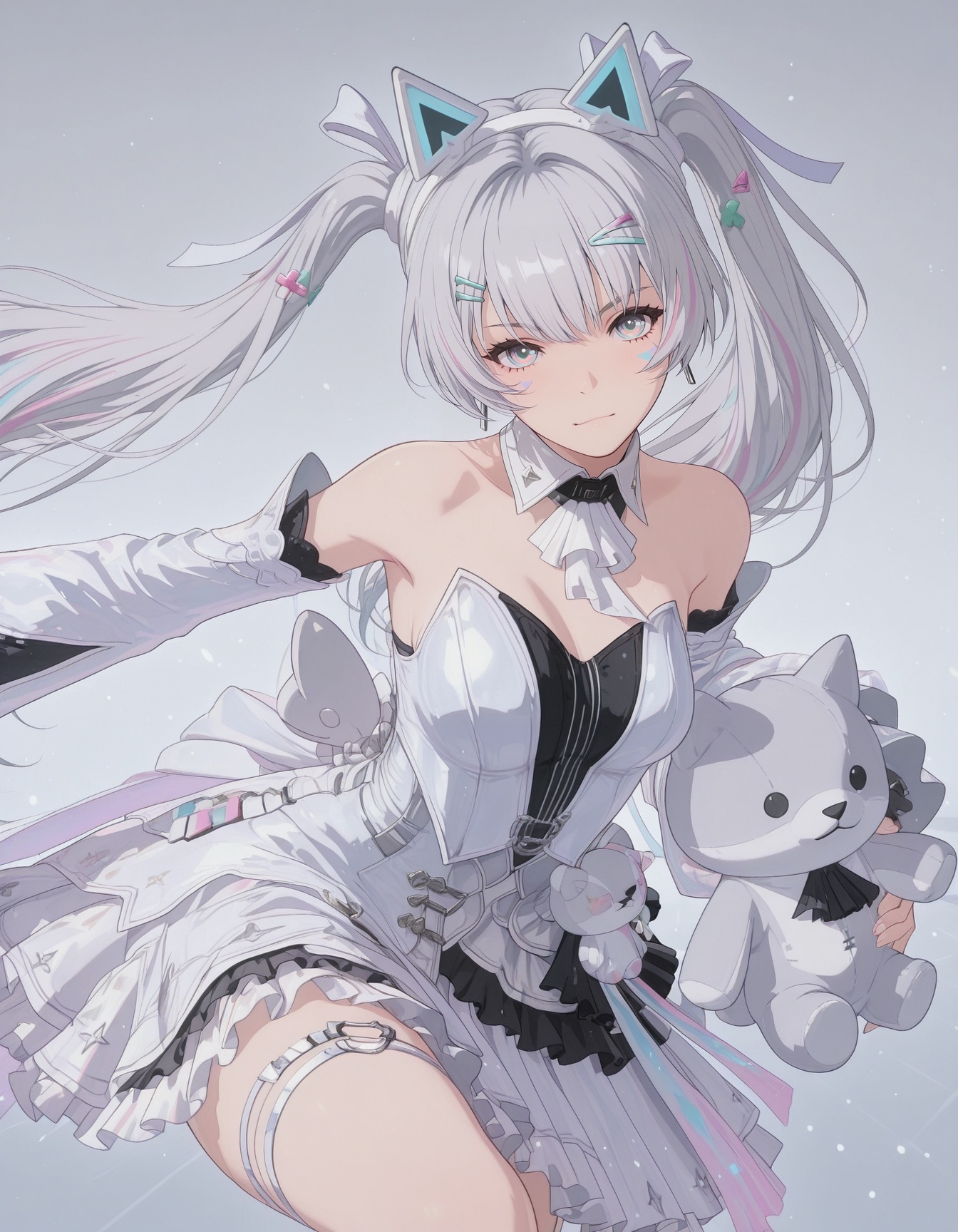 1girl,  solo,  dynamic pose on Tensor.Art