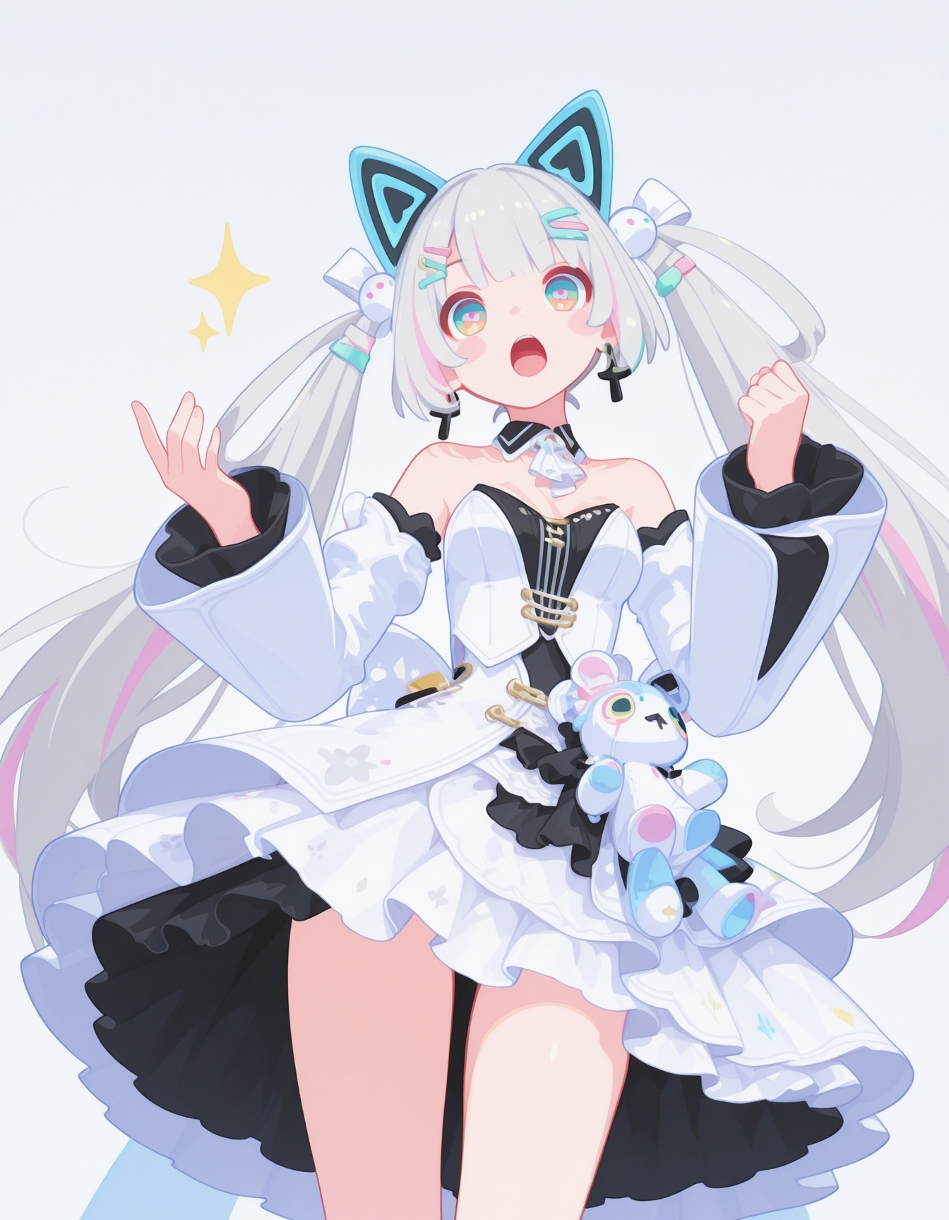 1girl,  solo,  dynamic pose on Tensor.Art