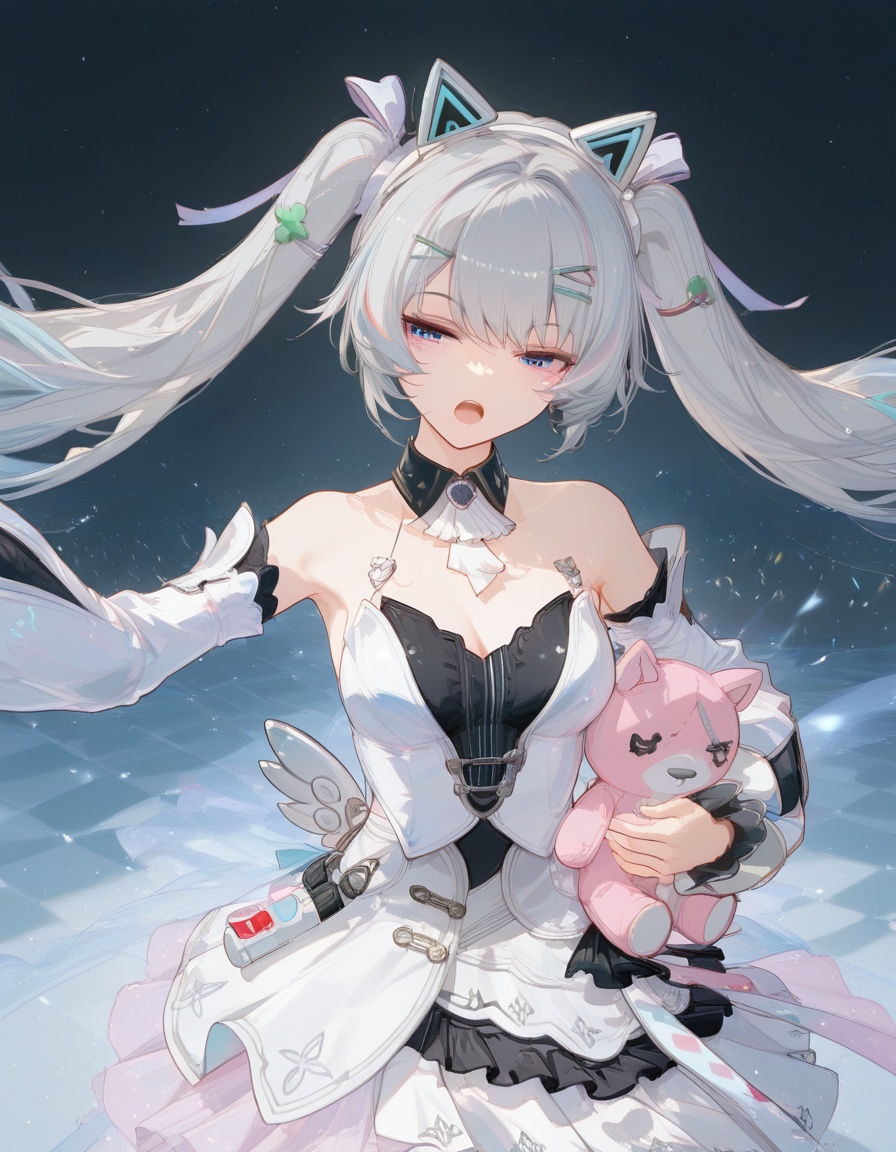 1girl,  solo,  dynamic pose on Tensor.Art
