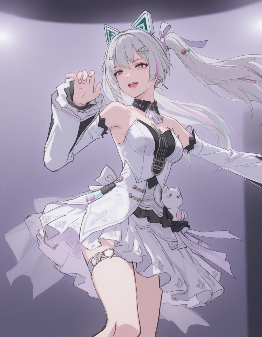 1girl,  solo,  dynamic pose on Tensor.Art