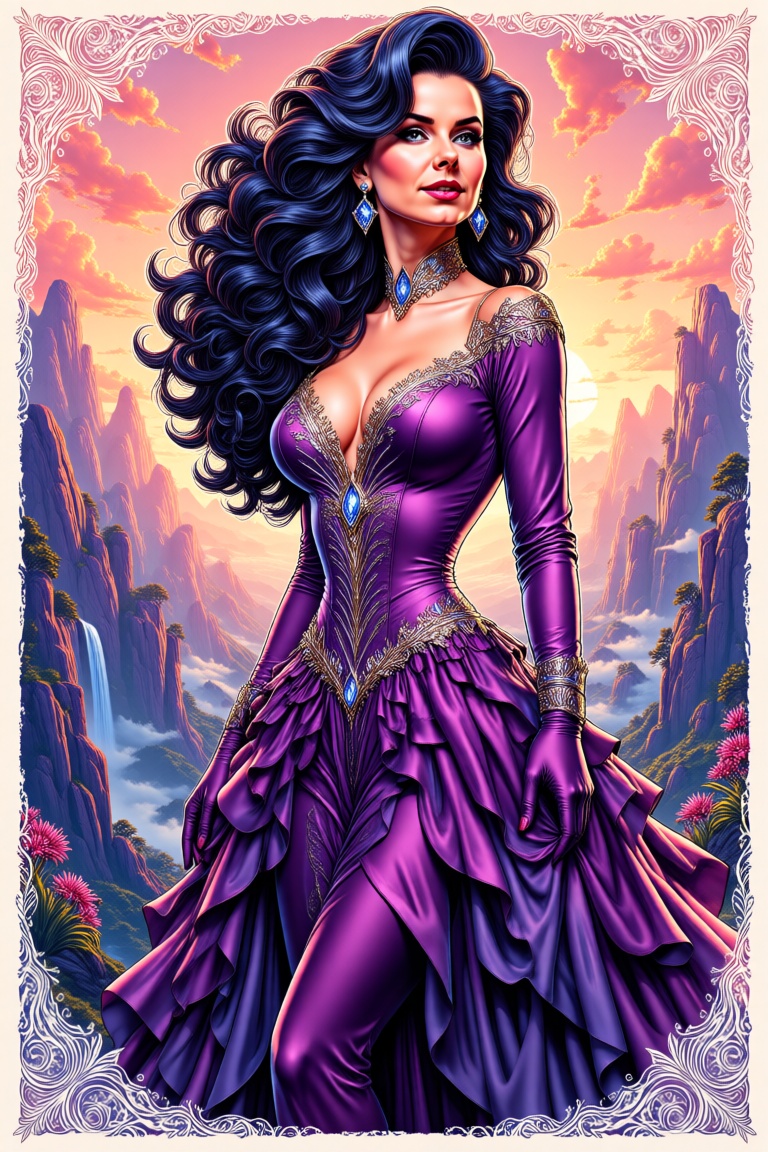 Phantom Lady,  comic character of Phantom Lady looks like a happy and beautiful woman,  upper body portrait on Tensor.Art