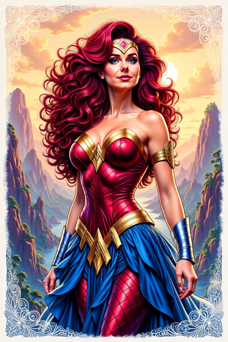 Mera,  comic character of Mera looks like a happy and beautiful woman,  upper body portrait on Tensor.Art