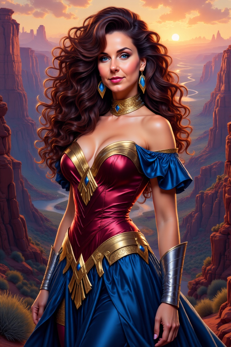 Dejah Thoris,  Comic Character Dejah Thoris looks like a happy and beautiful woman,  upper body portrait on Tensor.Art