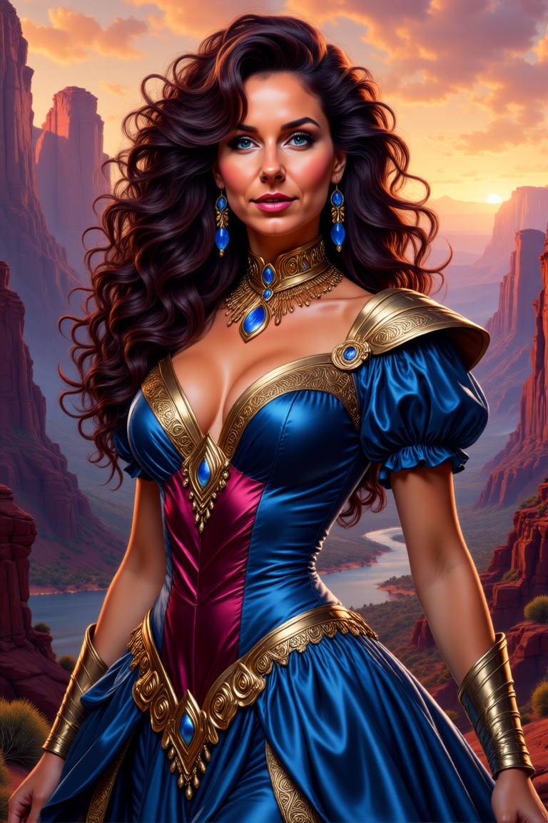 Dejah Thoris,  Comic Character Dejah Thoris looks like a happy and beautiful woman,  upper body portrait on Tensor.Art