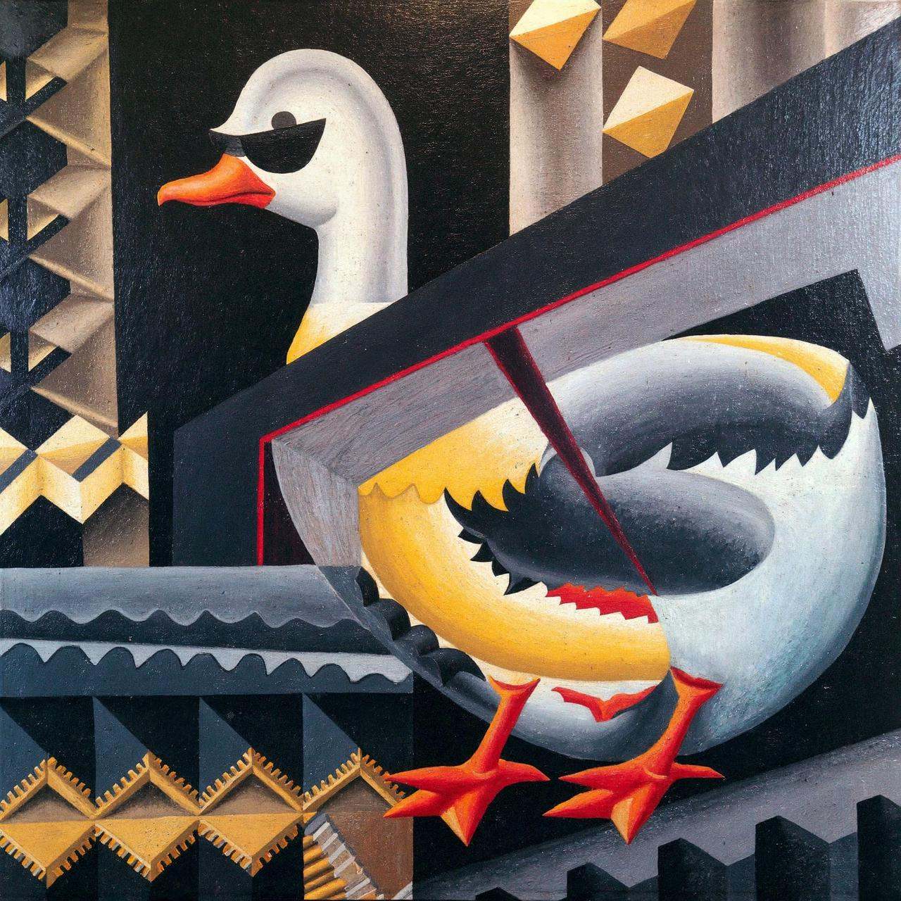 dynms,  An evil goose with sunglasses. dynamic planes,  geometric on Tensor.Art