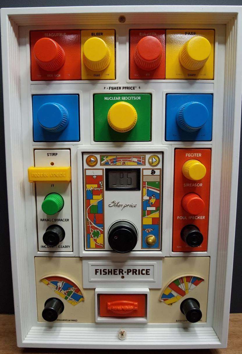 80s fisher price version of a nuclear reactor control panel,  FP80S style,  fisher price 80s style on Tensor.Art