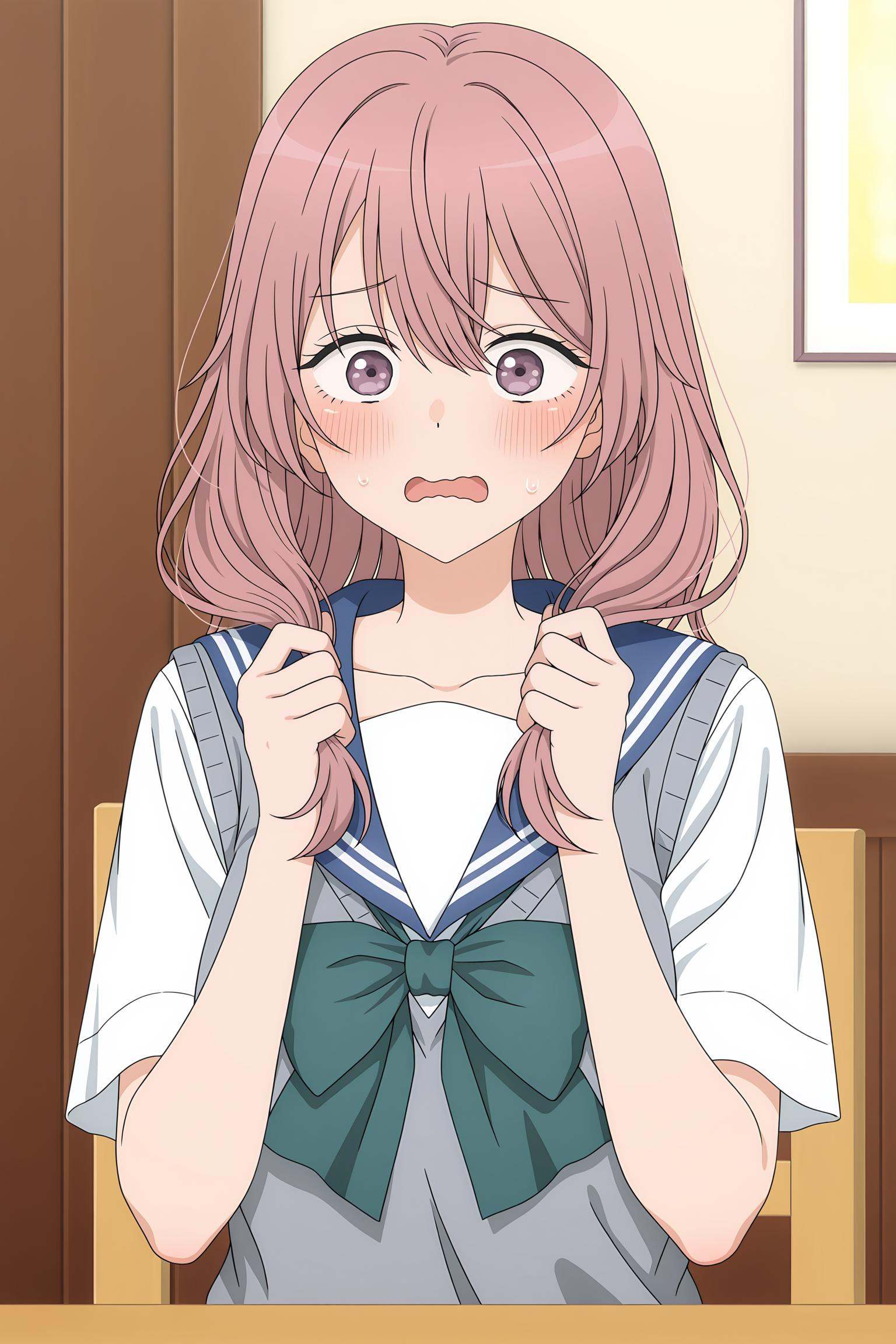 Shinju Inui,  1girl,  school uniform on Tensor.Art