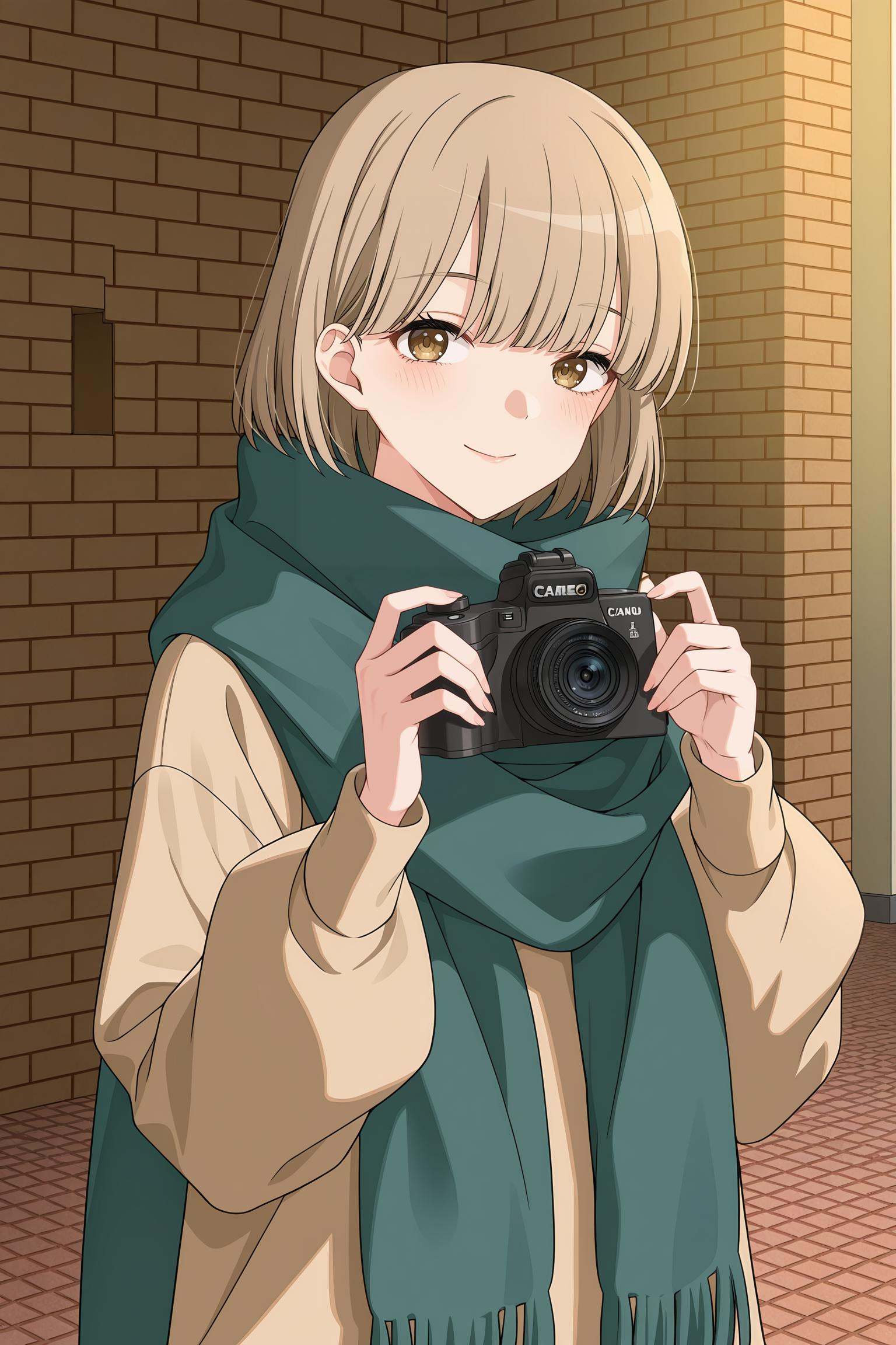 Suzuka Itou,  holding camera,  camera on Tensor.Art