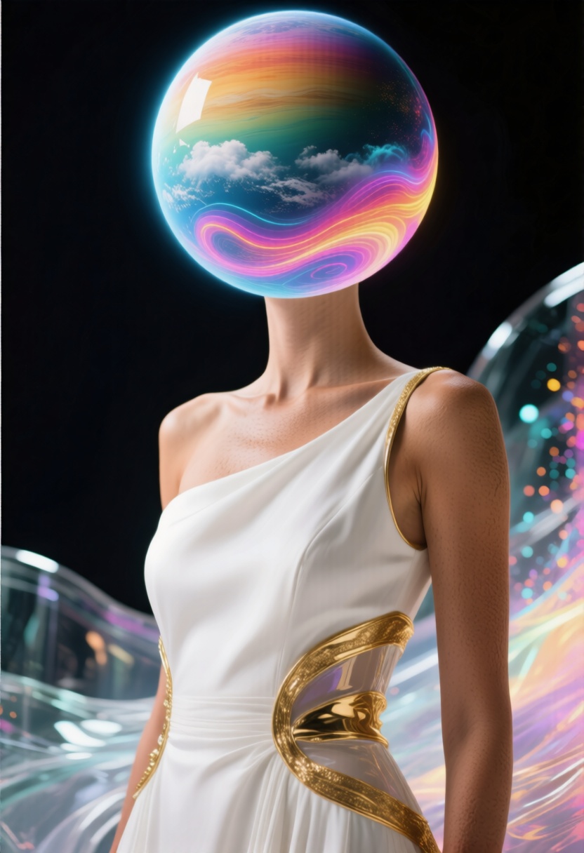 realistic,  vibrant,  detailed. a cinematic photograph classily depicts a prestigious beautiful woman dressed in an all wh...