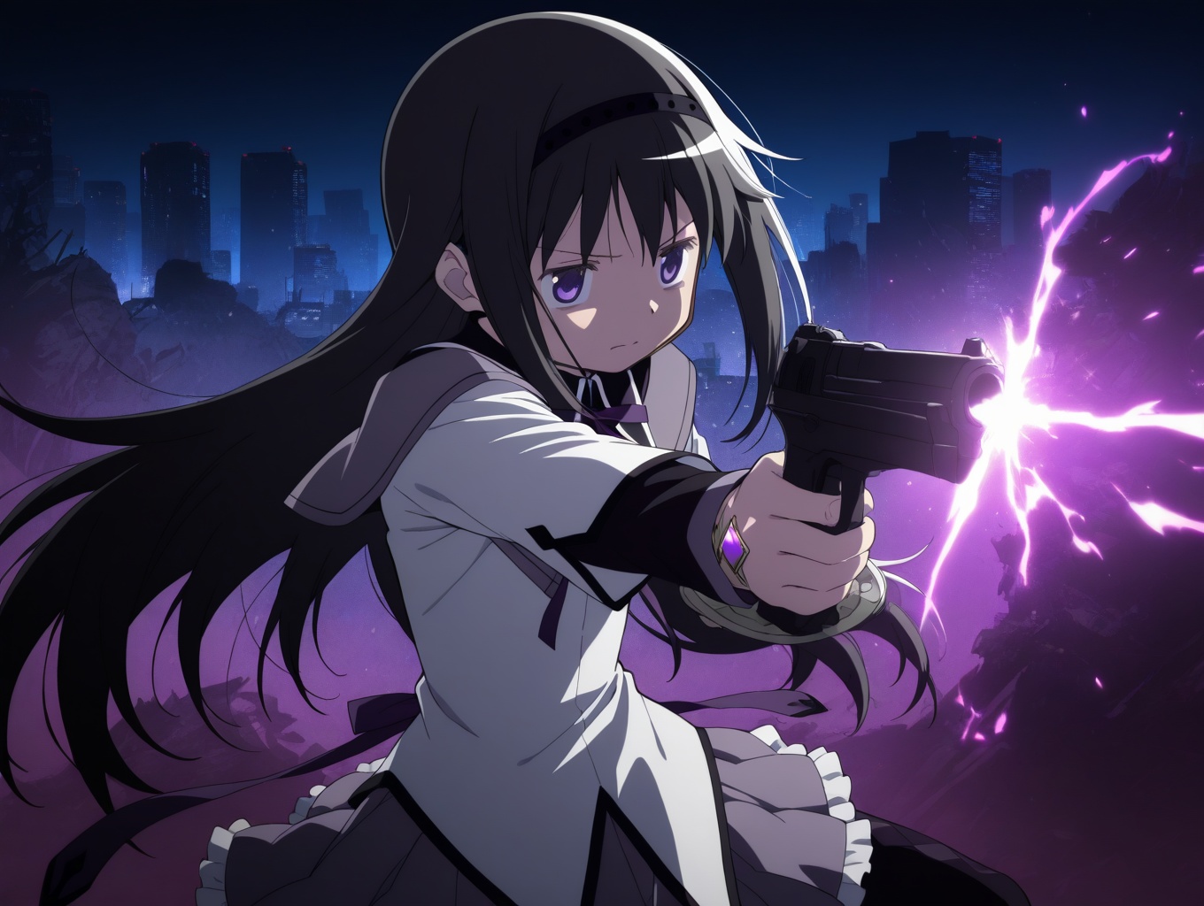 akemi homura,  mahou shoujo madoka magica,  1girl on Tensor.Art